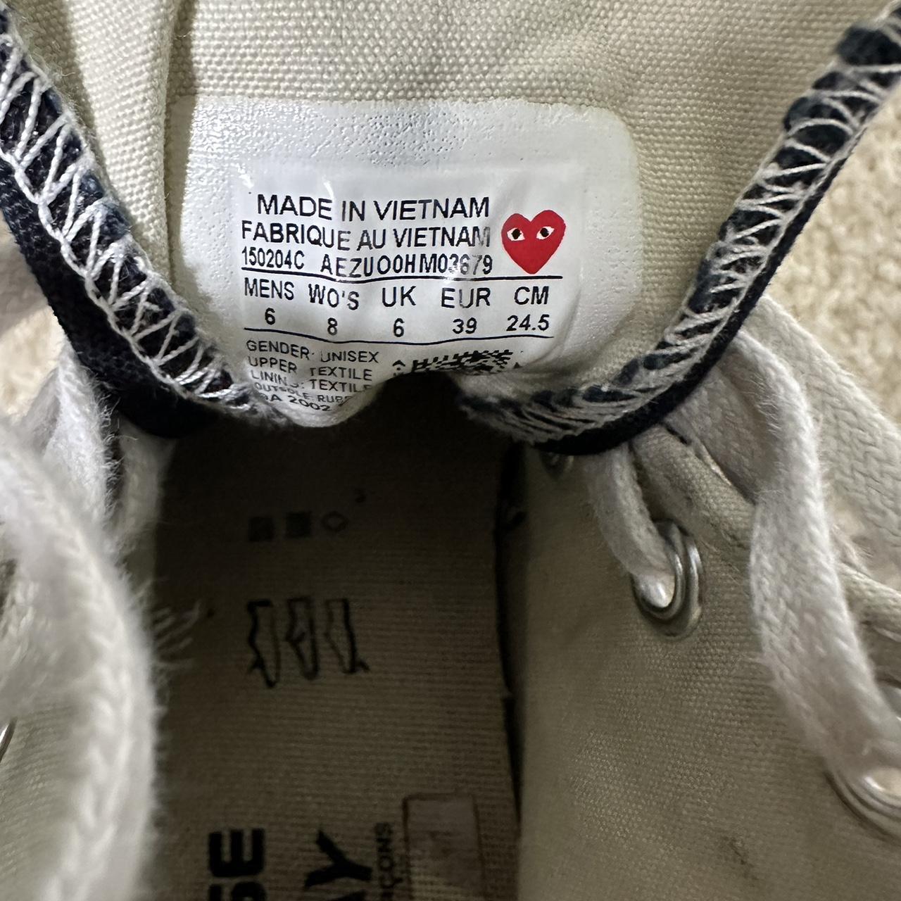 Cdg 2025 converse size