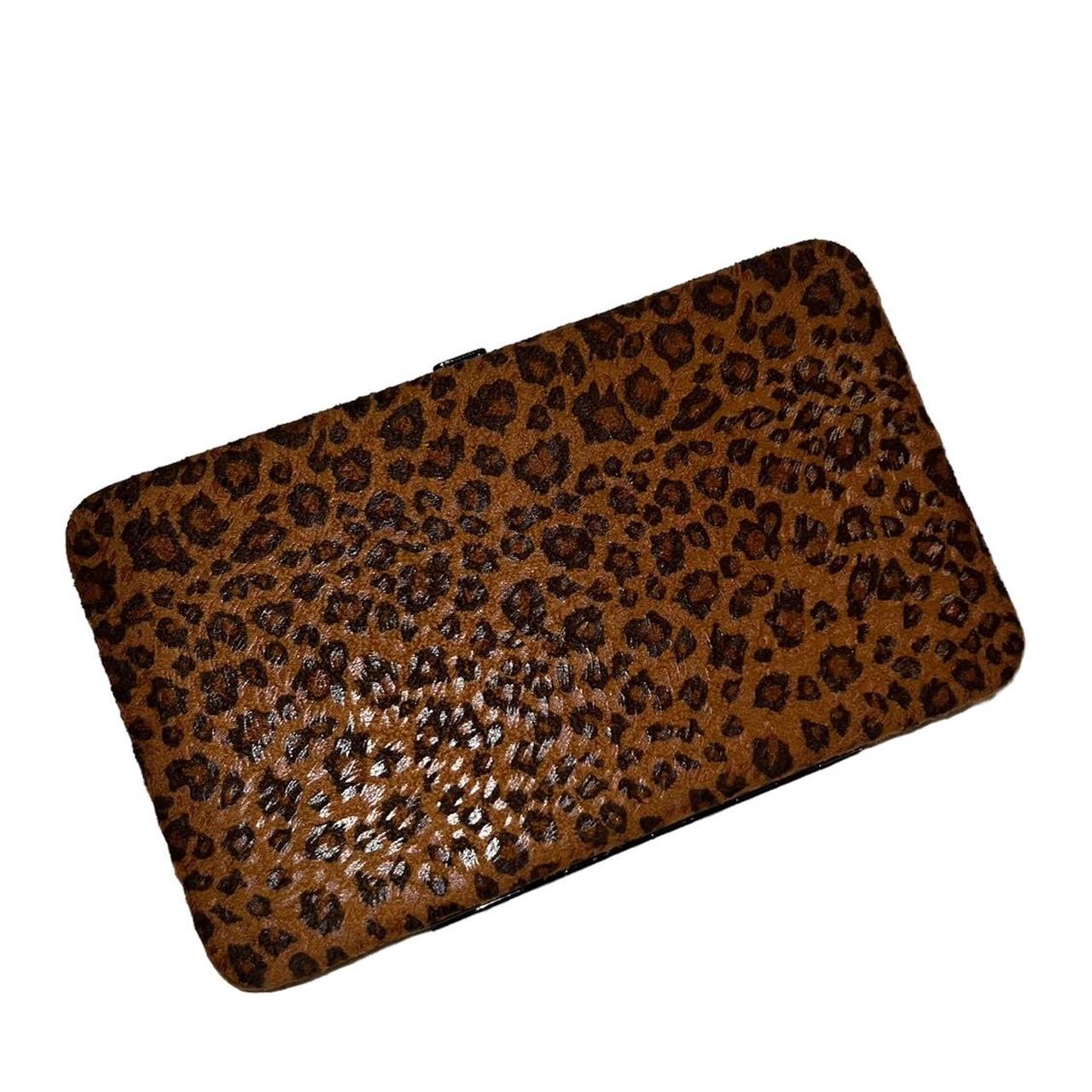 Cheetah & pink acid wash small wallet clutch calf - Depop