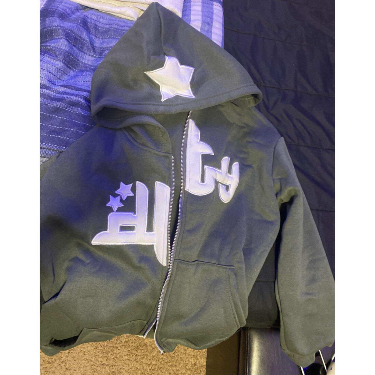 Star letter print hoodie, jacket, zip up long sleeve... - Depop