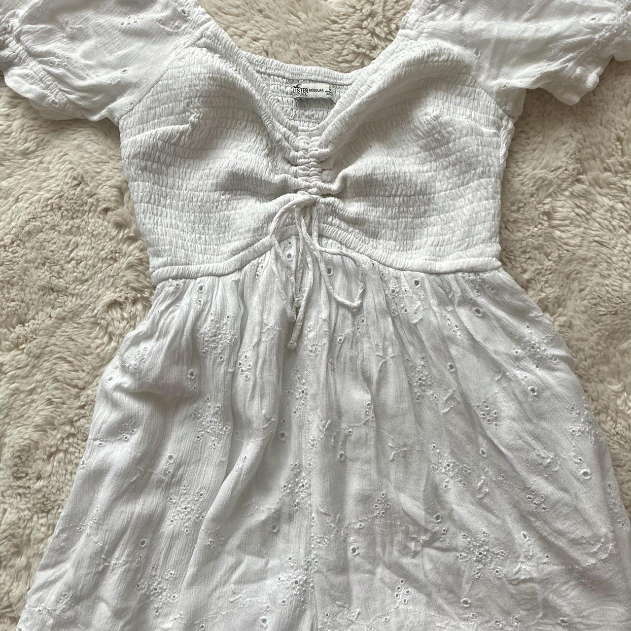 White Minidress   Romper, Has Shorts But Very - Depop