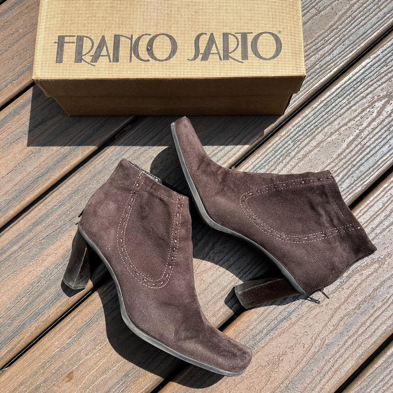 Franco sarto brown suede cheap booties