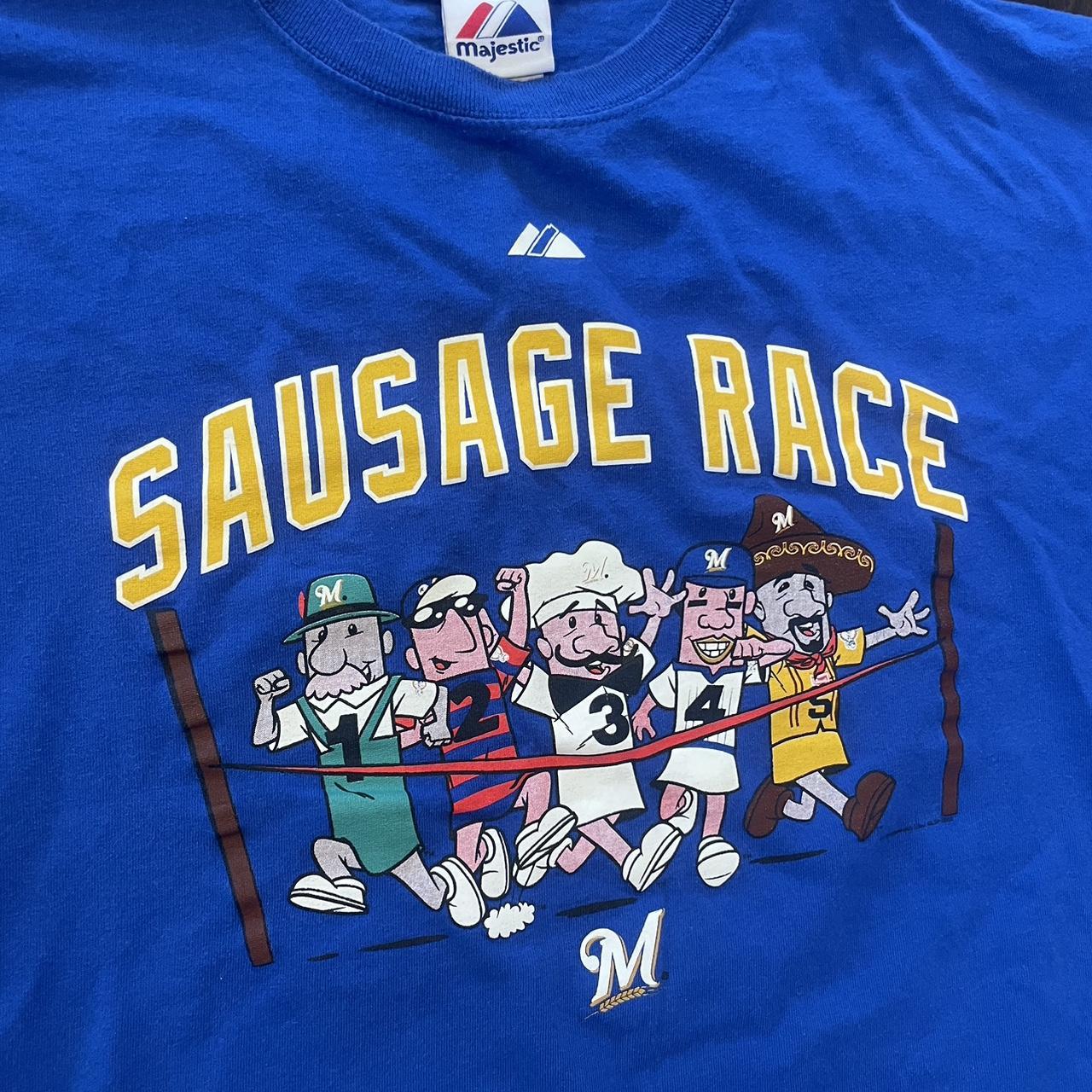 Milwaukee brewers sausage race t shirt online