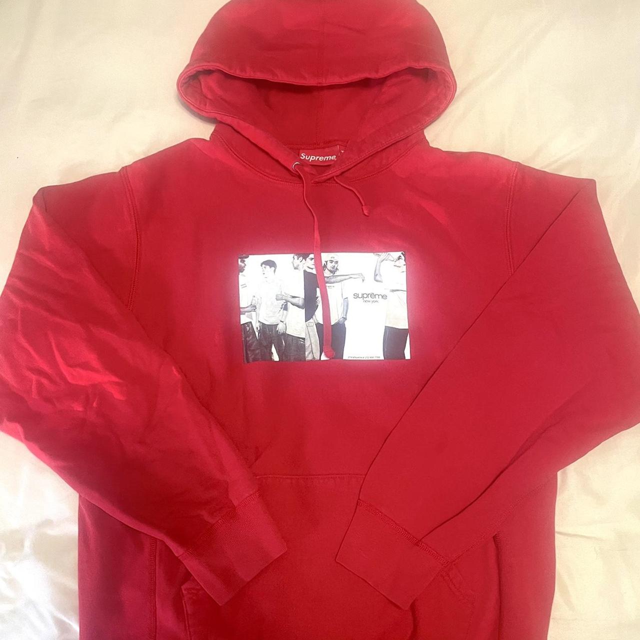 Supreme Classic Ad Hoodie in red Great Condition