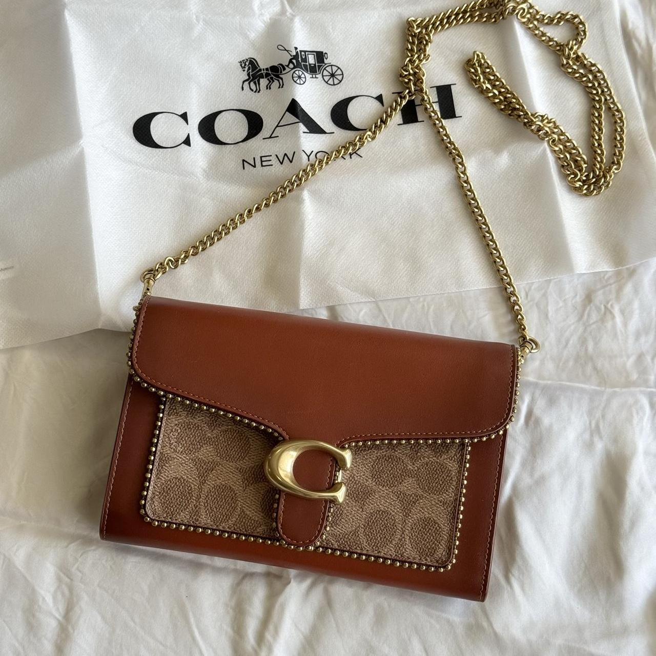 Coach Tabby Chain Clutch In Signature Canvas RRP... - Depop