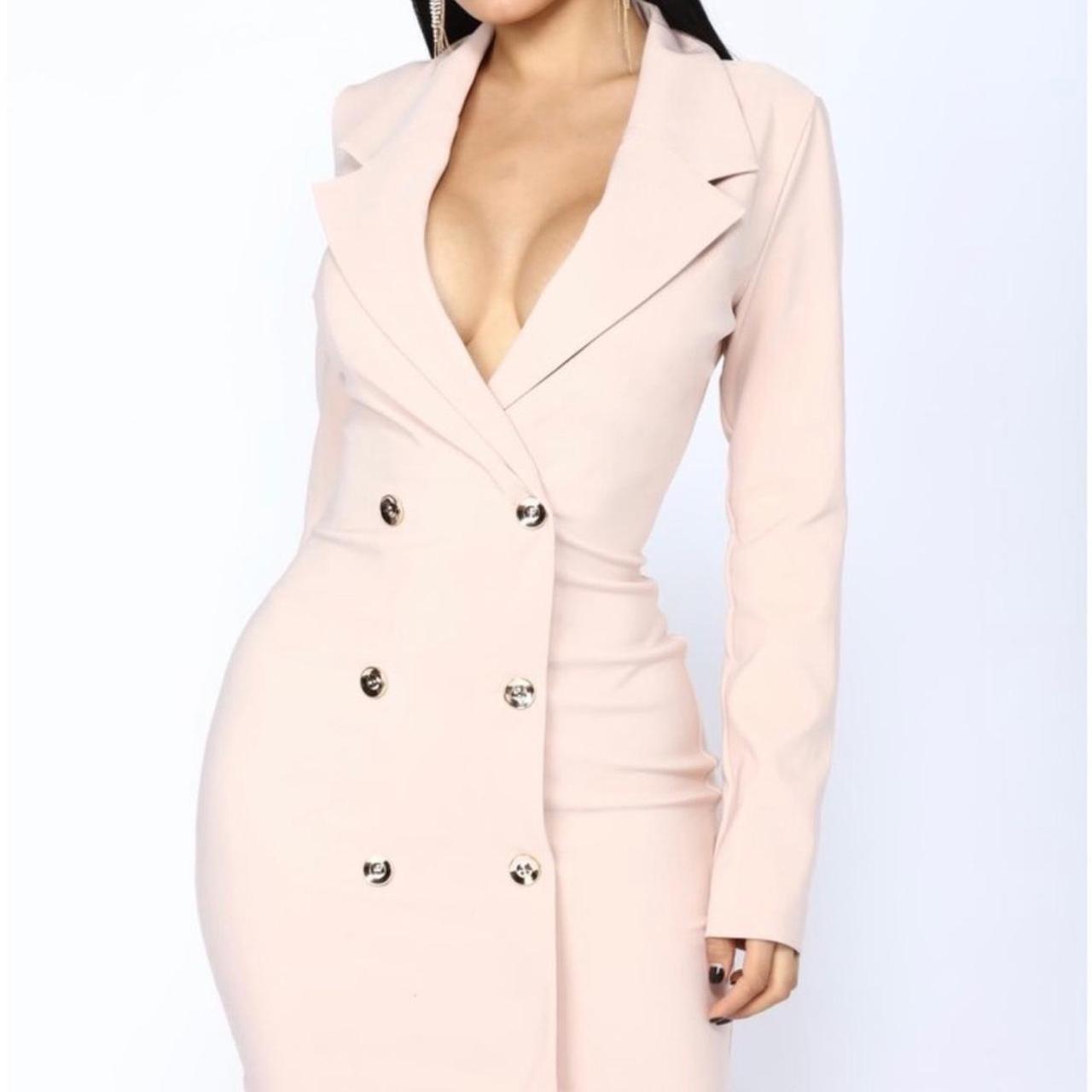 Fashion Nova Enterprise Blazer Dress Nude Blush. Depop