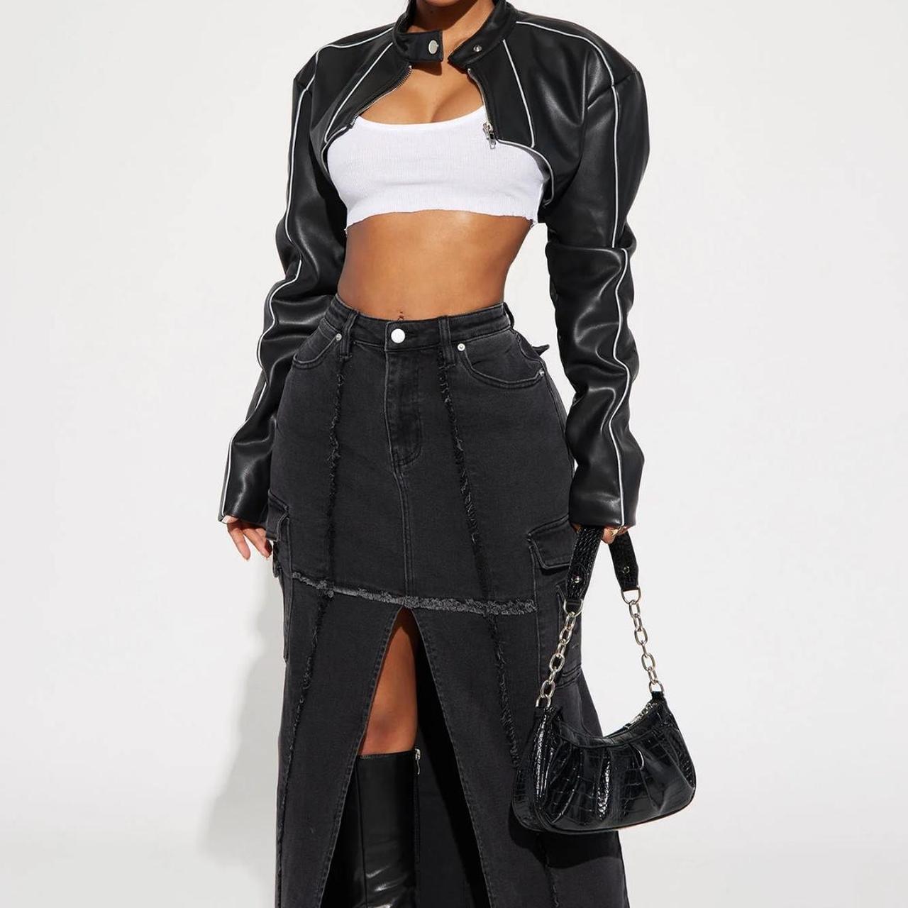 Black maxi skirt fashion nova hotsell