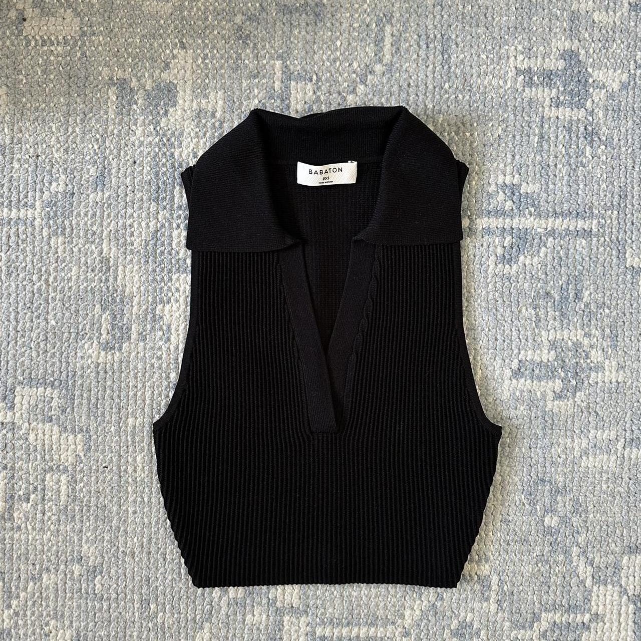 ARKET Rib-Knit Tank Top in Black