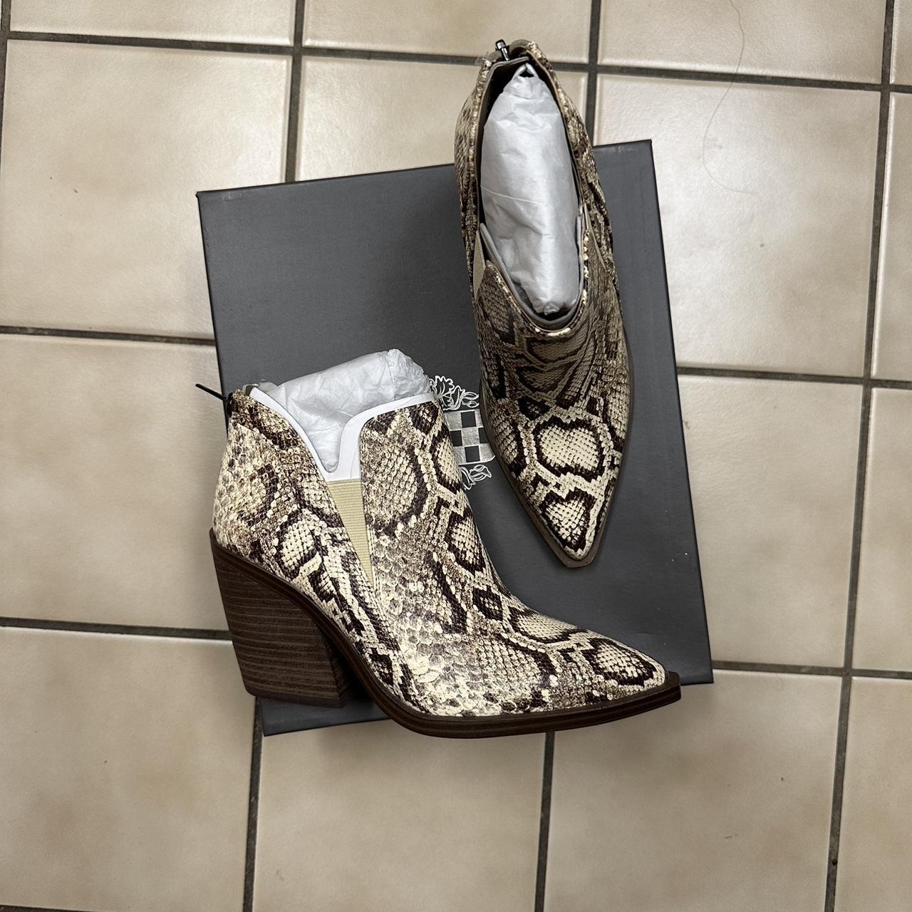 Vince shop snakeskin booties