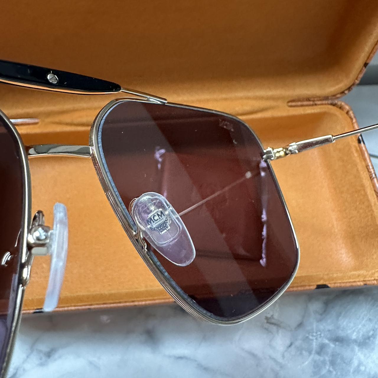 NEW MCM buy 150SL 321 Olive Visetto Aviator Sunglasses with MCM Case