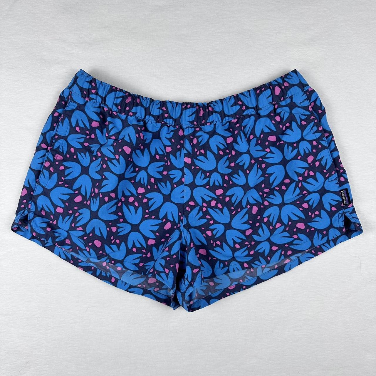 Patagonia Women's Pink and Blue Swim-briefs-shorts | Depop