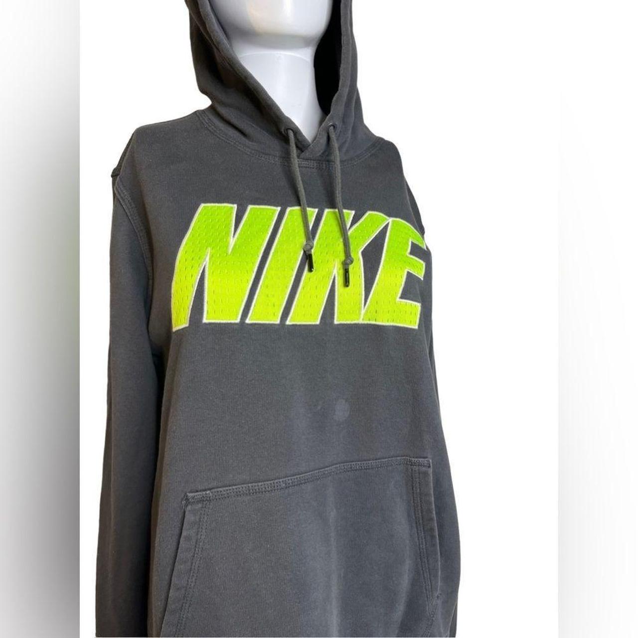 Grey and neon 2025 green nike hoodie