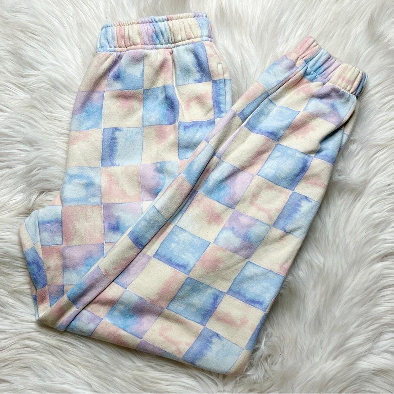 Wild Fable Pastel Checkered Sweatpants Joggers Pink - Depop