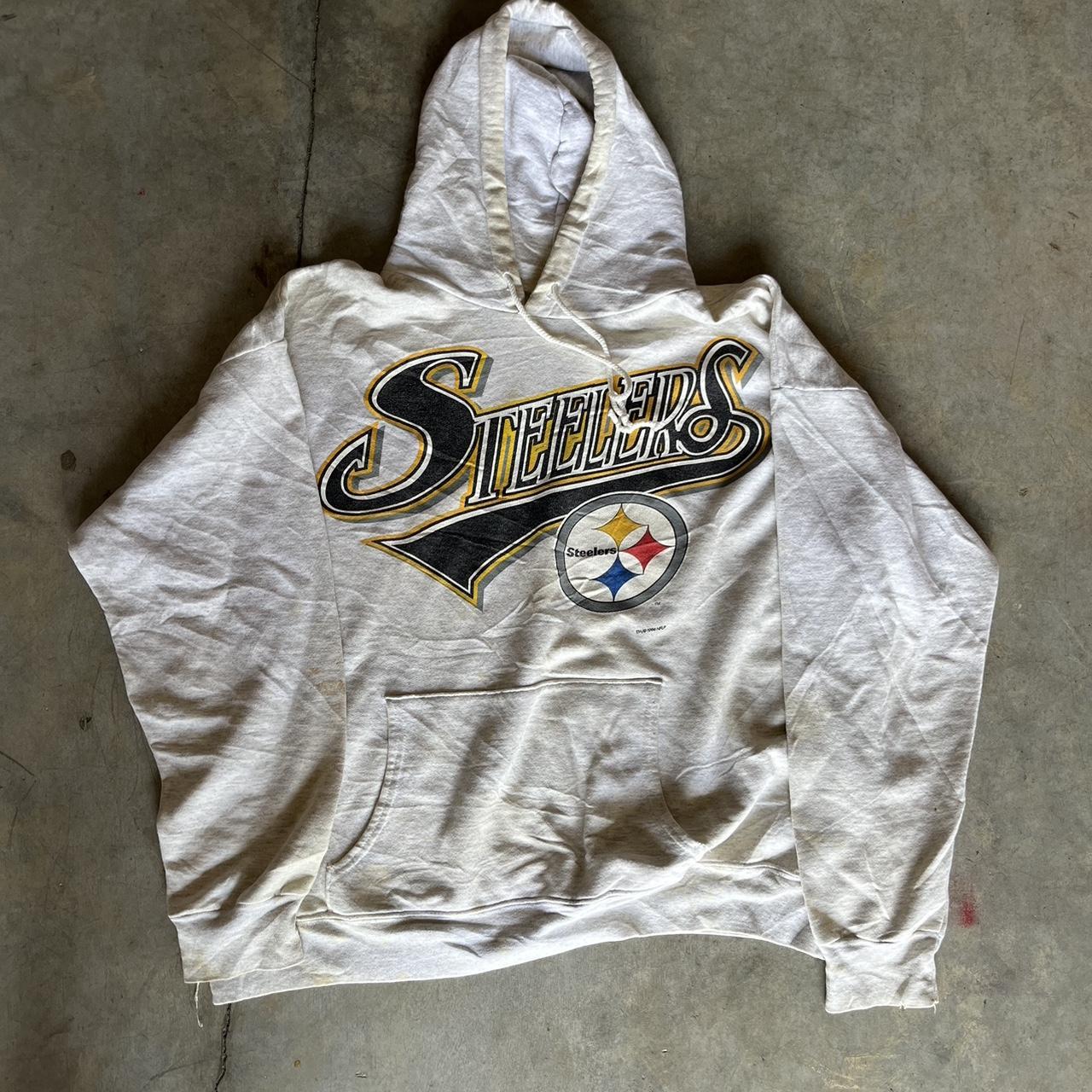 Vintage Pittsburgh Steelers hooded sweatshirt - Depop