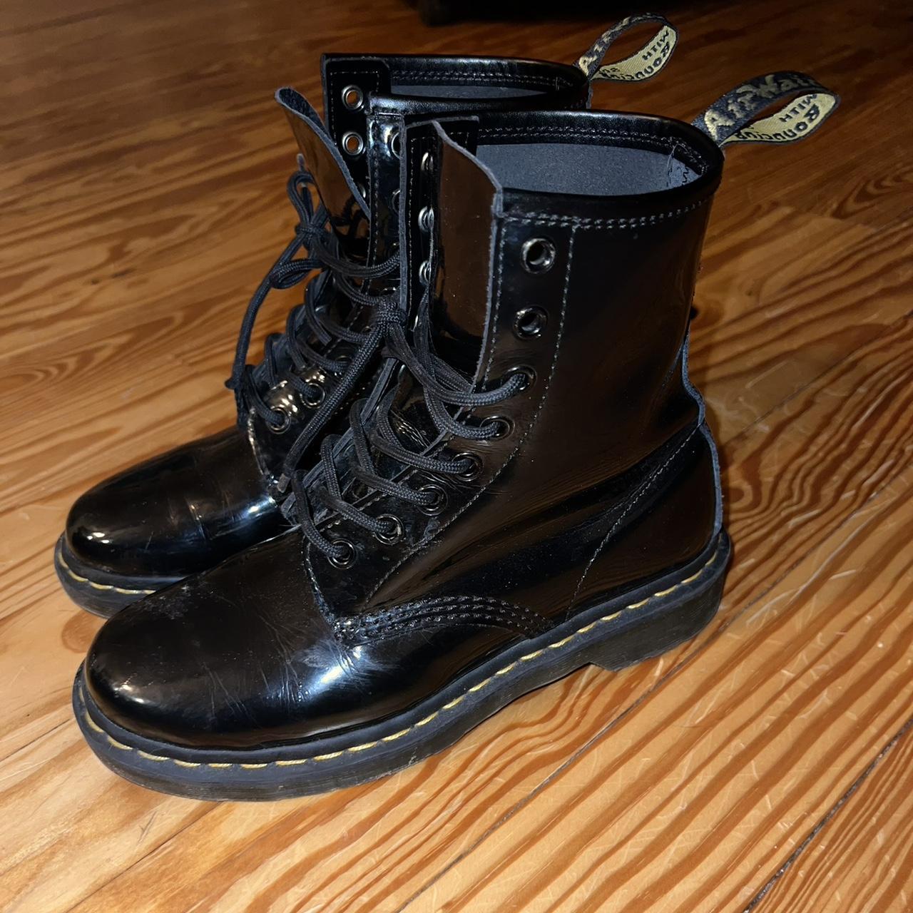 Shiny Doc Martens - Depop