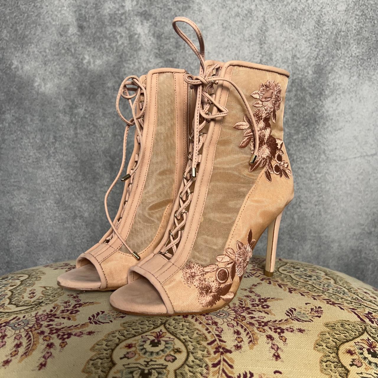 Pink victorian boots hotsell