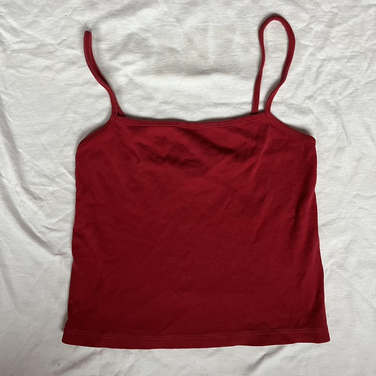 Brandy Melville Women's Burgundy and Red Vest | Depop