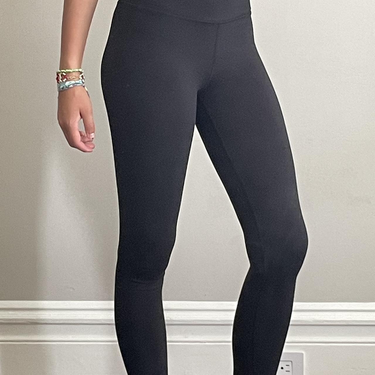 black 7/8 leggings from nordstrom in girls sizing. - Depop