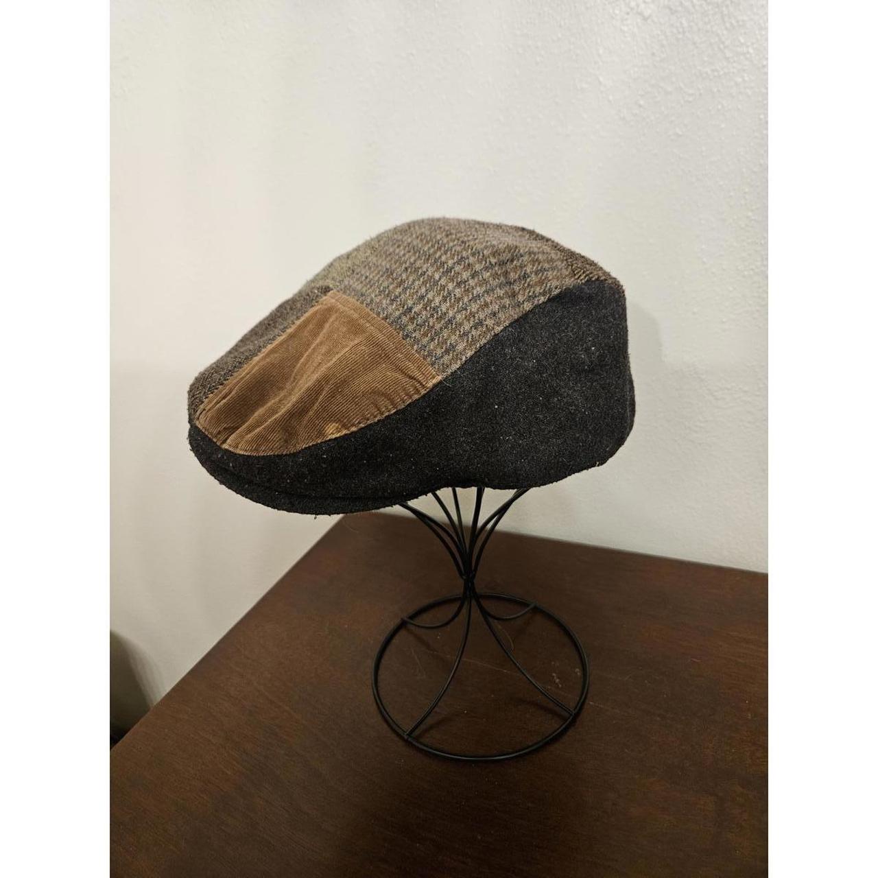 Men's Hat - Brown – Multi Pattern Patchwork Flat … - image 4