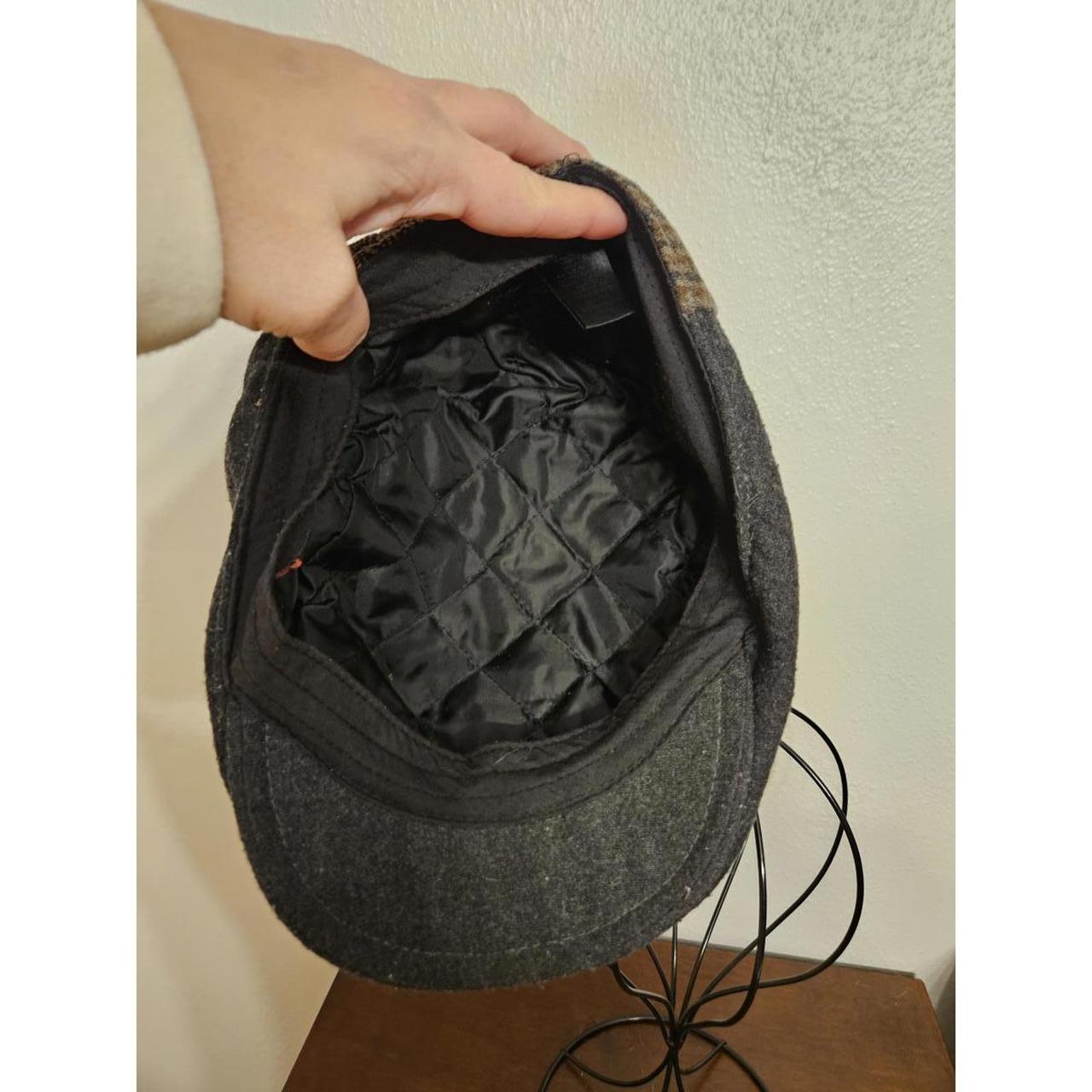 Men's Hat - Brown – Multi Pattern Patchwork Flat … - image 6