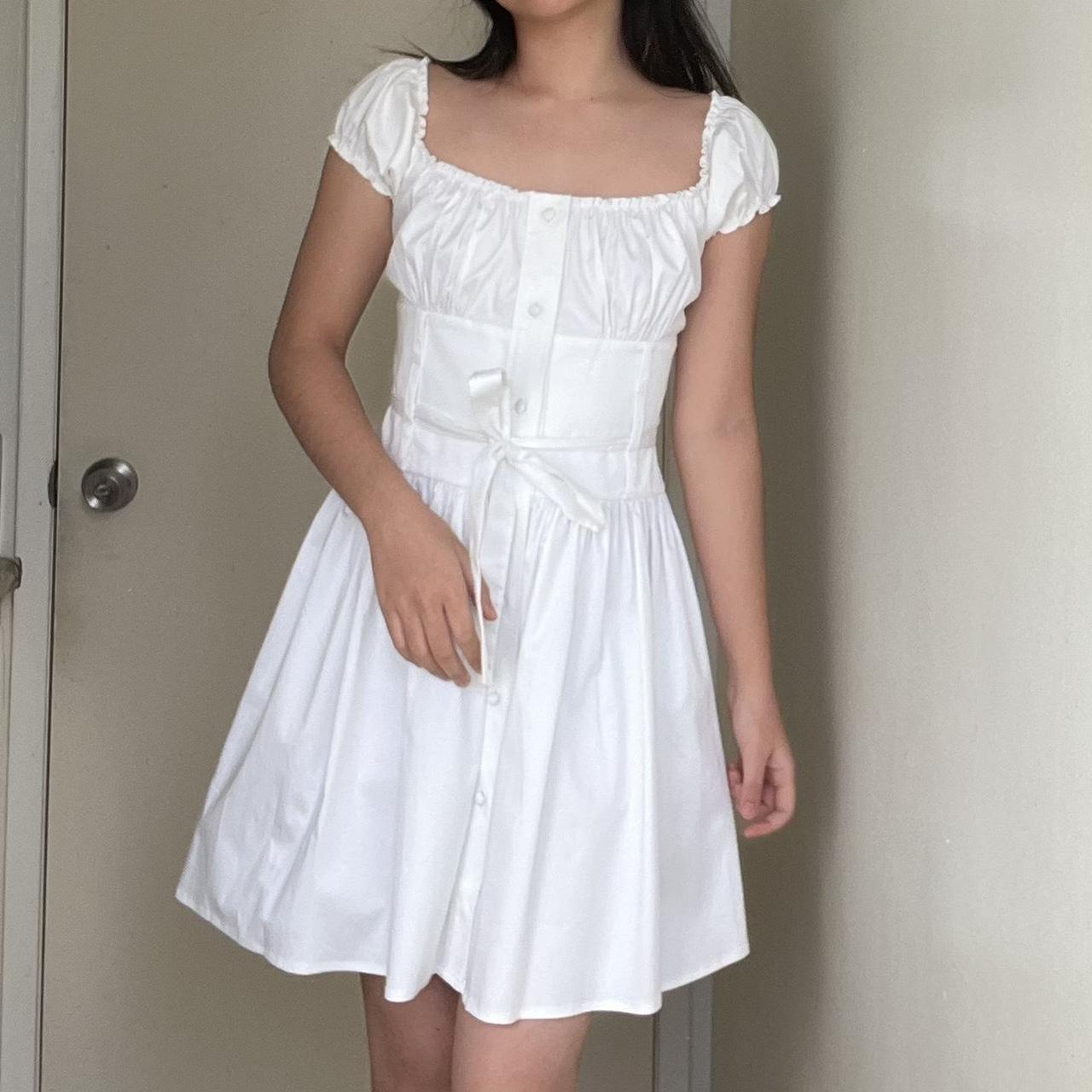 vintage marciano babydoll peasant dress similar to... Depop