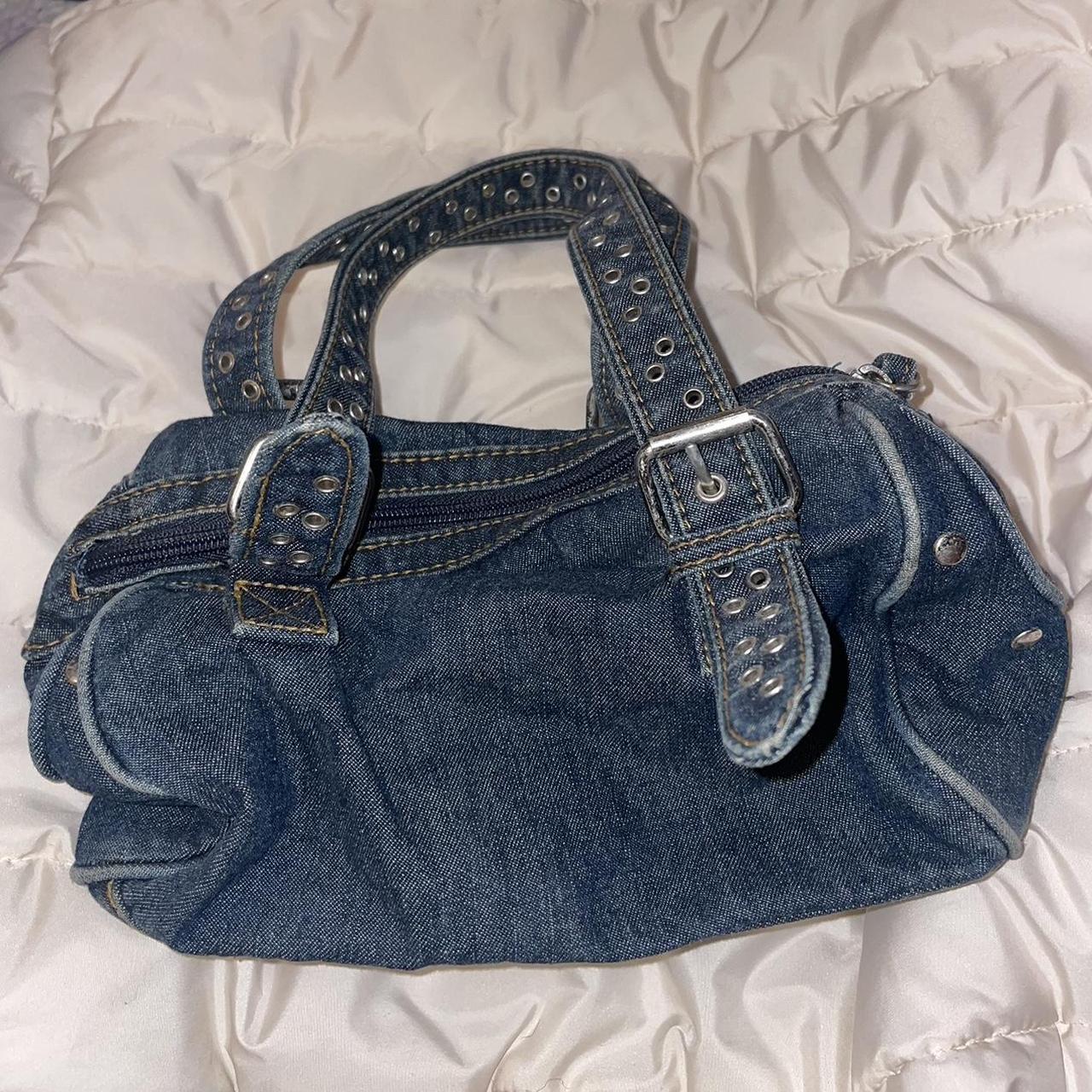 Denim shoulder-bag-y2k - Depop