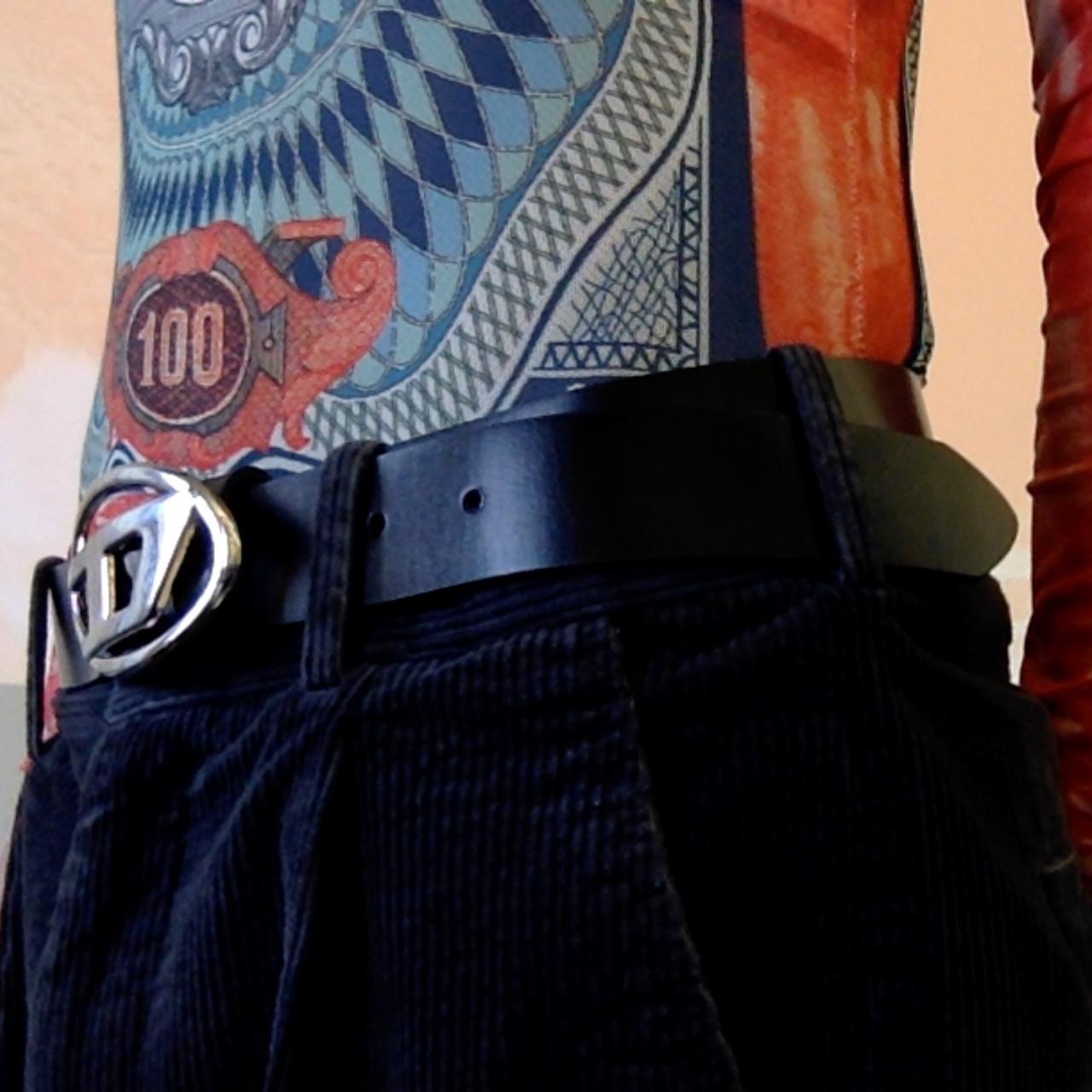 diesel brown leather belt