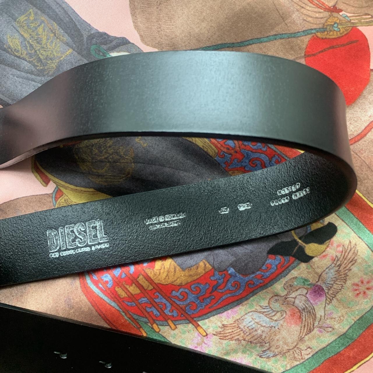 diesel brown leather belt