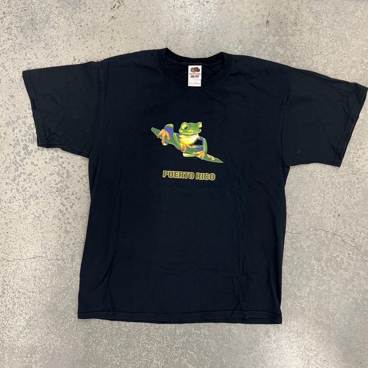 🐸PUERTO RICO 🐸 Basic Puerto Rico shirt with a frog... - Depop