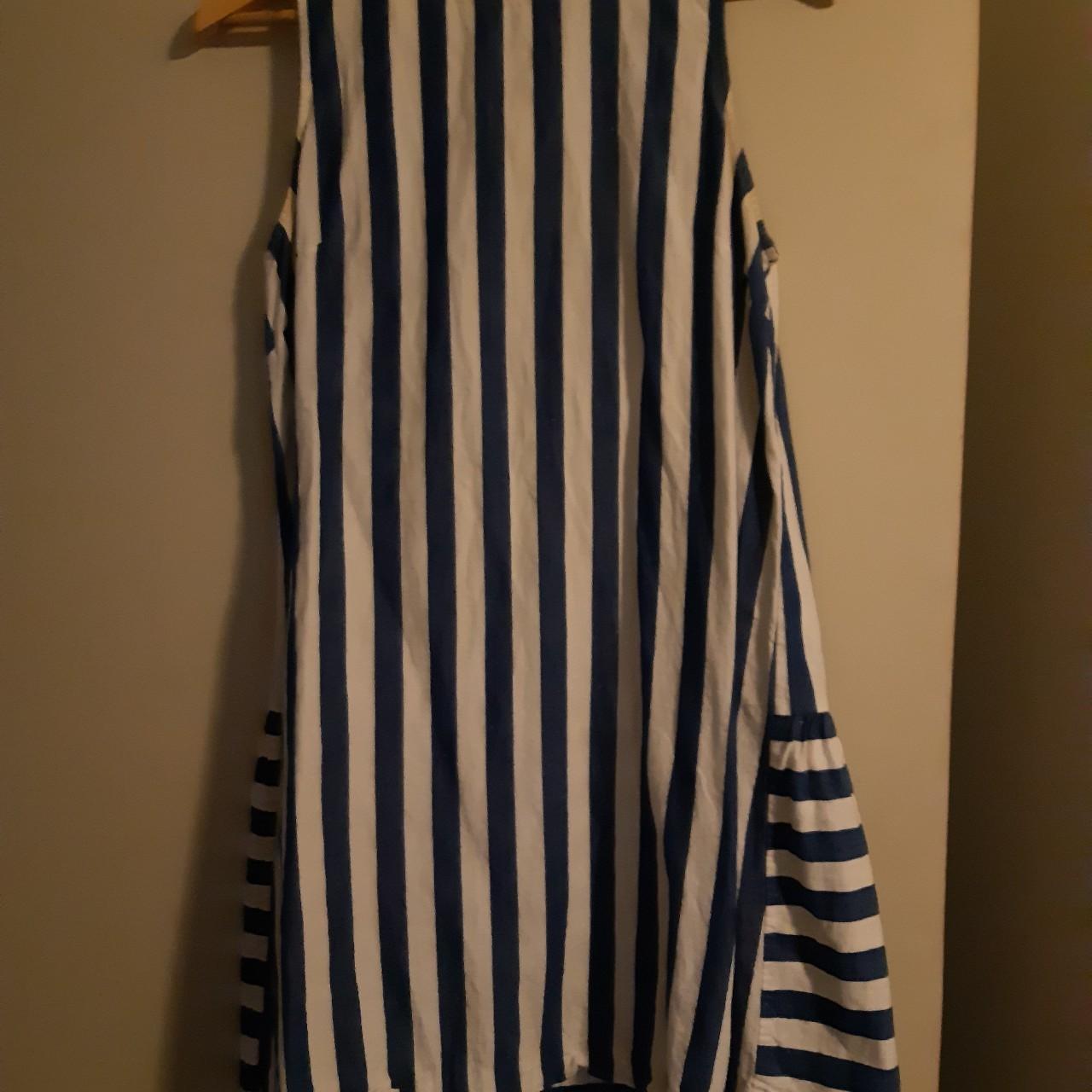 Gorman dress, Size 10 Blue and white stripe 50%... - Depop