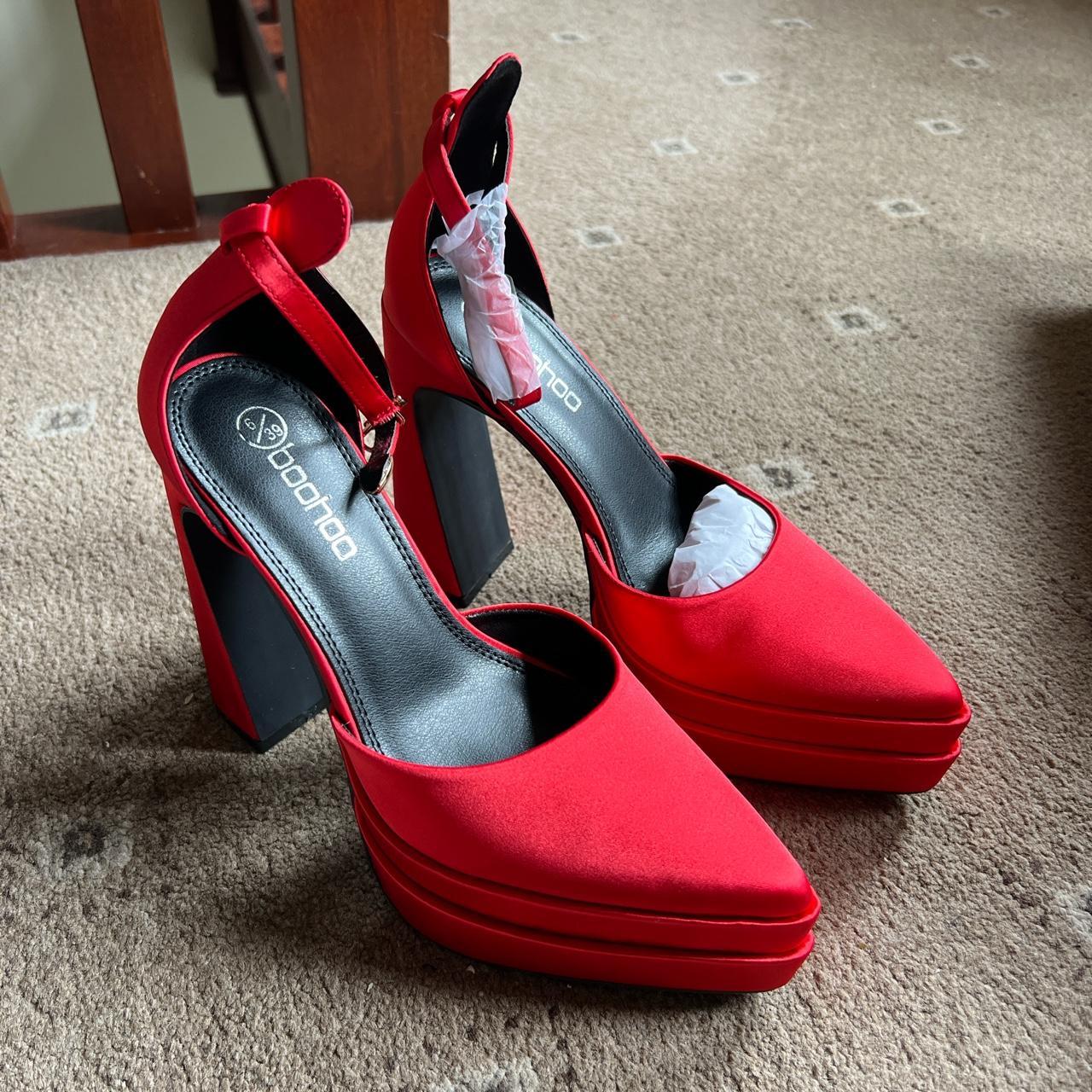 BOOHOO RED PLATFORM HEELS Brand new with Depop