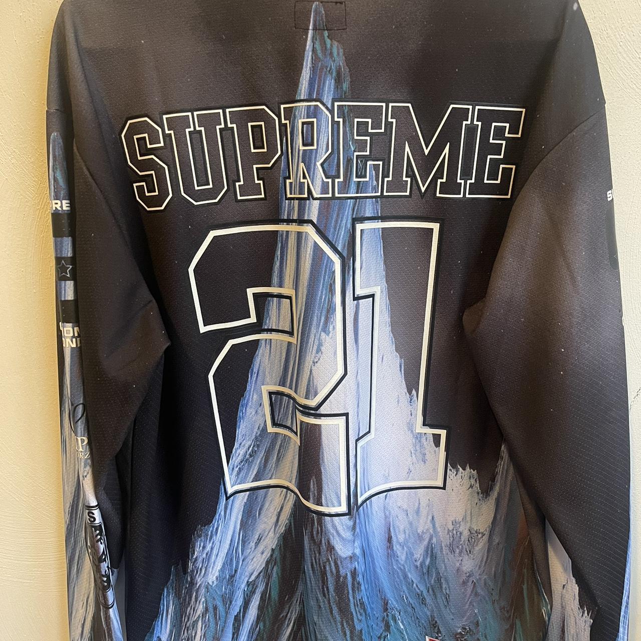 Supreme camo hockey outlet jersey