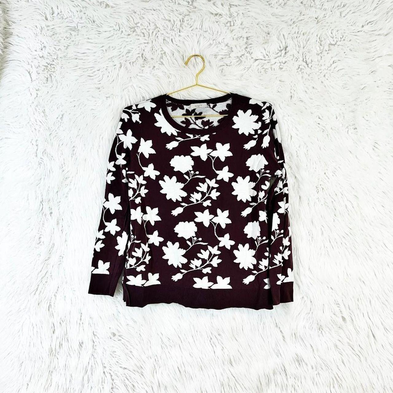 Loft discount floral sweatshirt