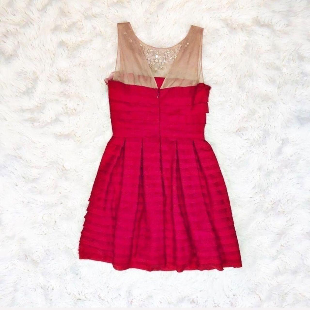 Gorgeous deep red tiered Marina dress, size medium... - Depop