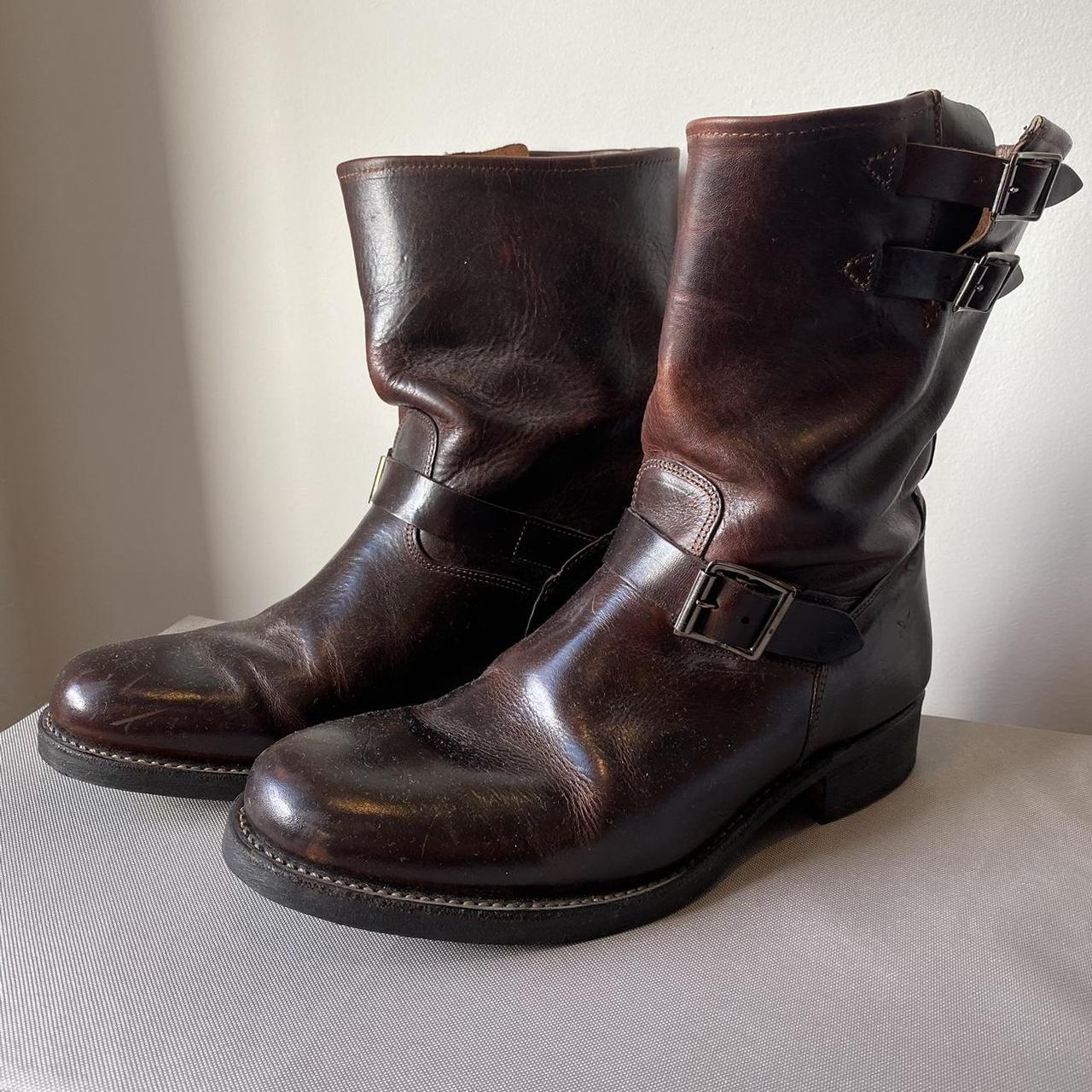 Men’s Frye engineer boots made in USA, great... - Depop