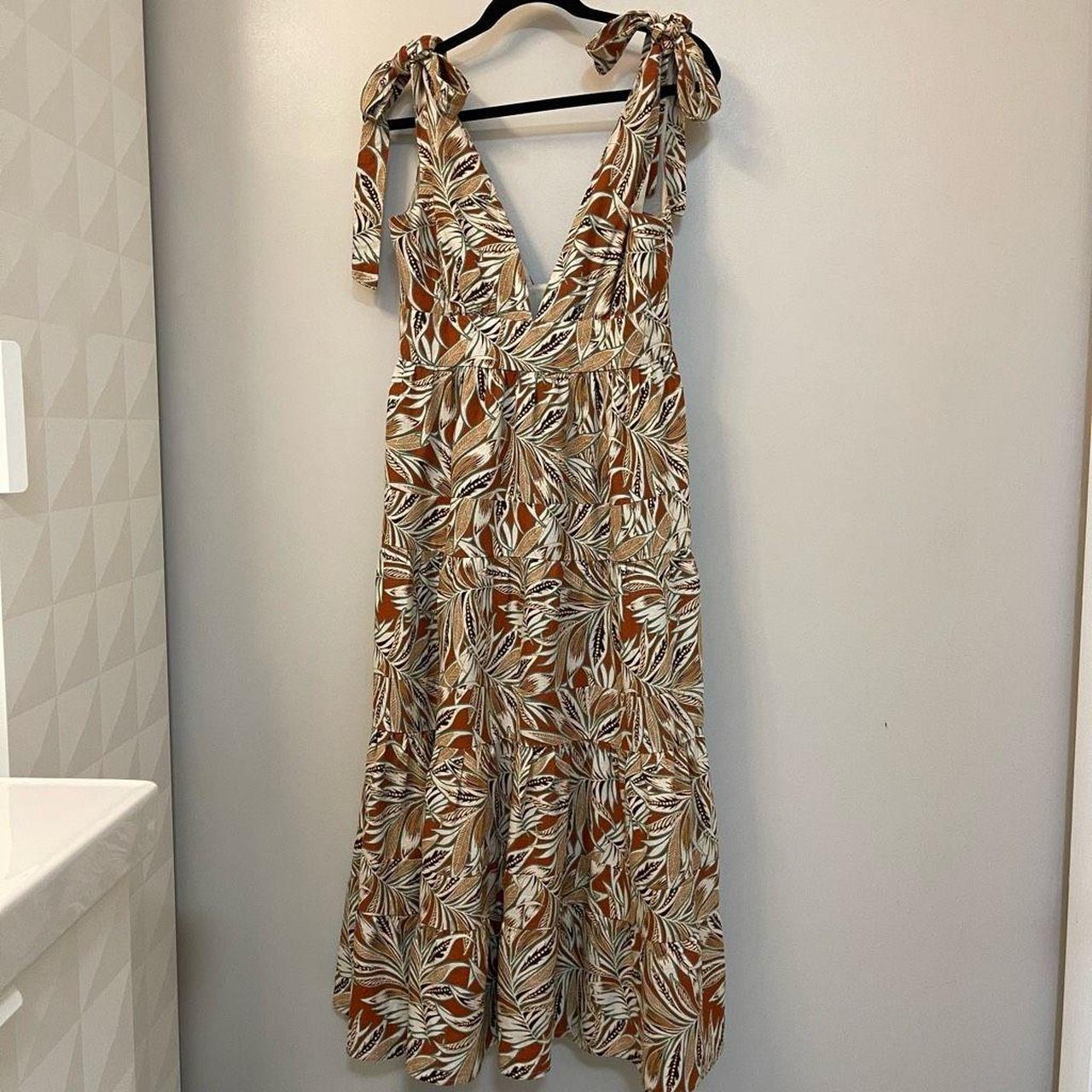 House Of Harlow Dress Boho Floral Linen Blend Depop