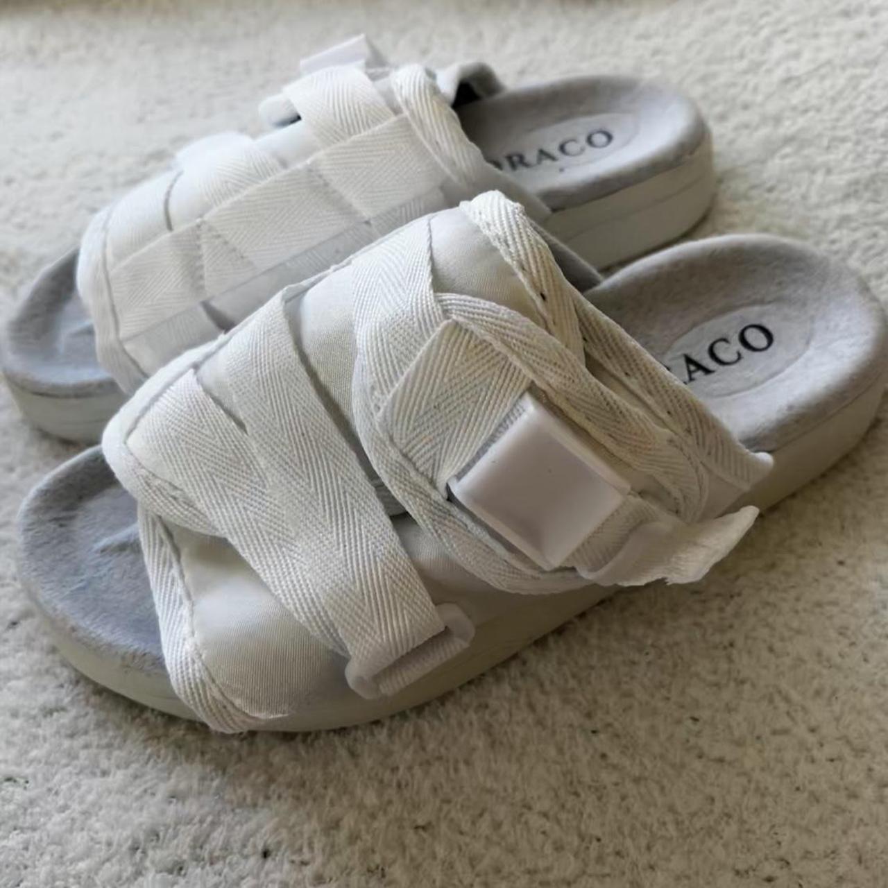 Women's White Slides Depop