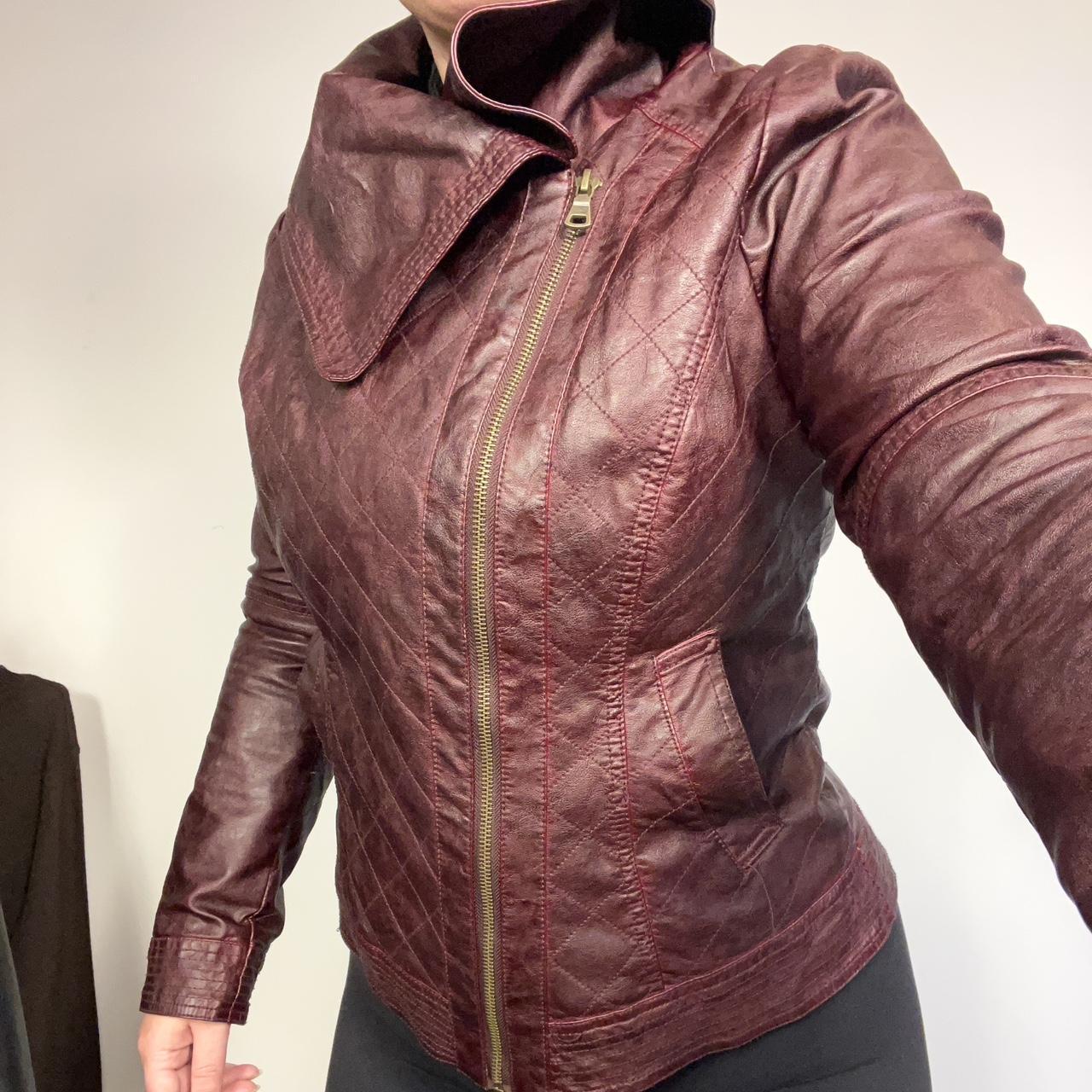 Guess burgundy clearance jacket