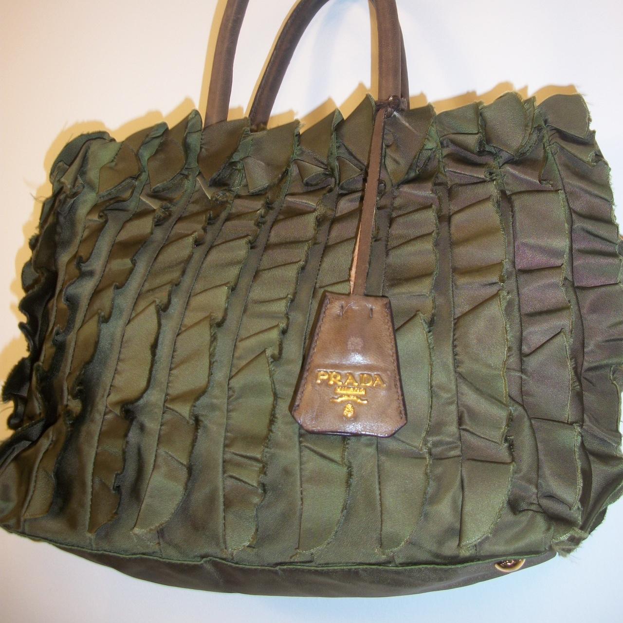 Prada discount ruffle handbag