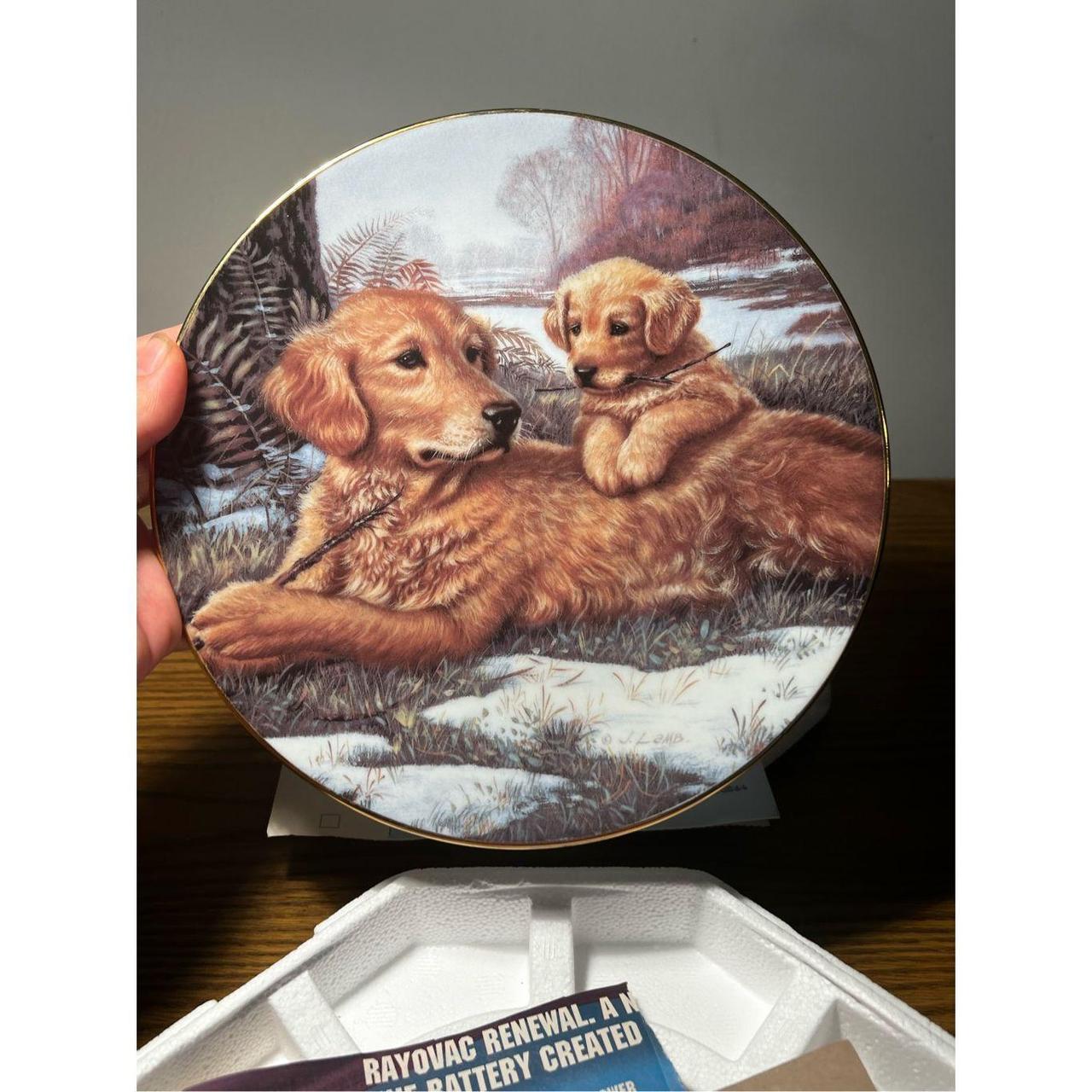 Beautiful golden retriever collectible plate with. Depop