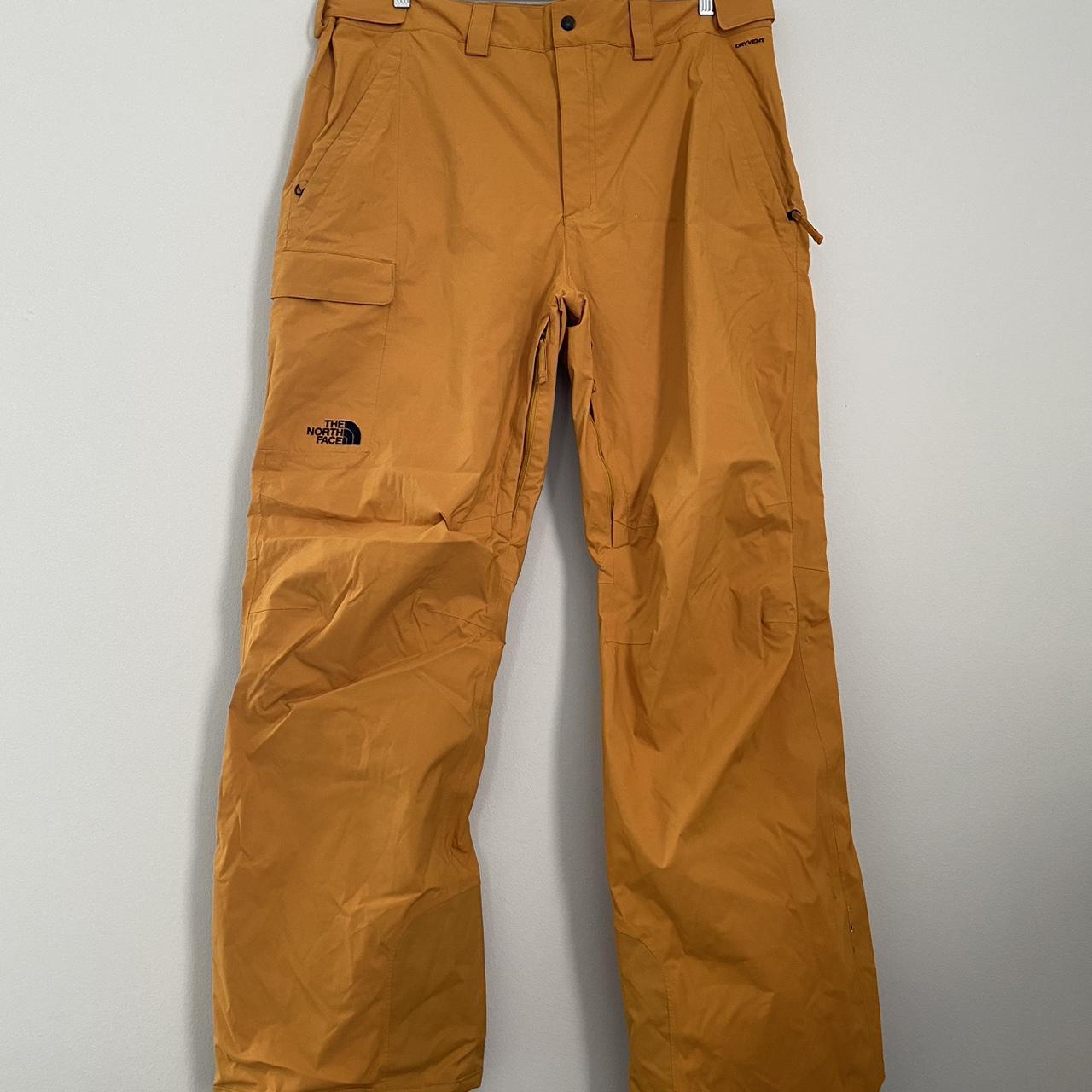 North face orange hot sale ski pants