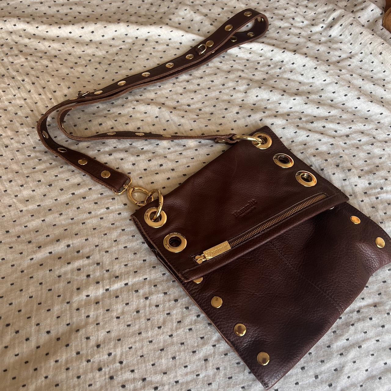 NWT Hammit Los Angeles brown studded leather bag... - Depop