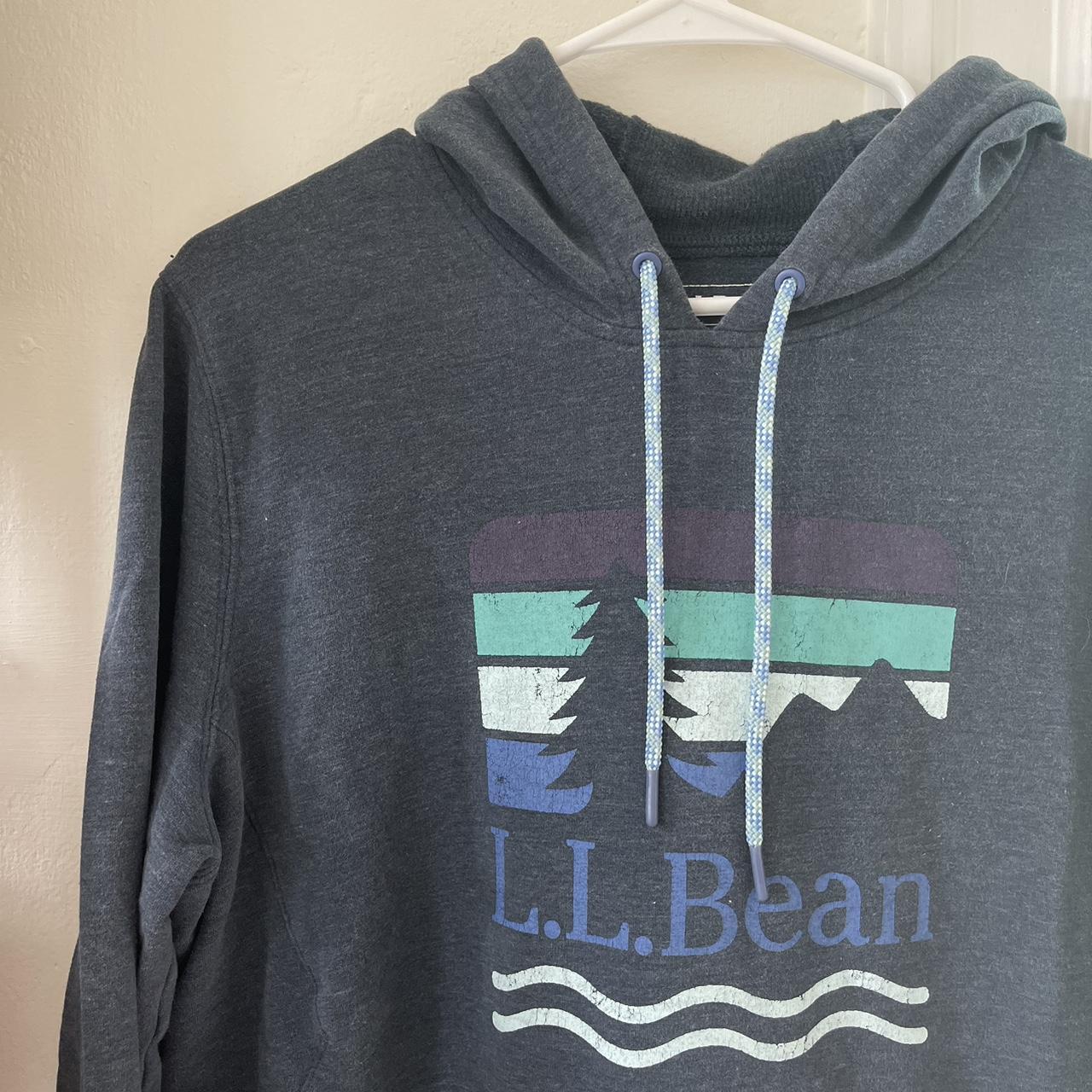 L.L.Bean Bean's Cozy Camp Hoodie Navy Blue White - Depop