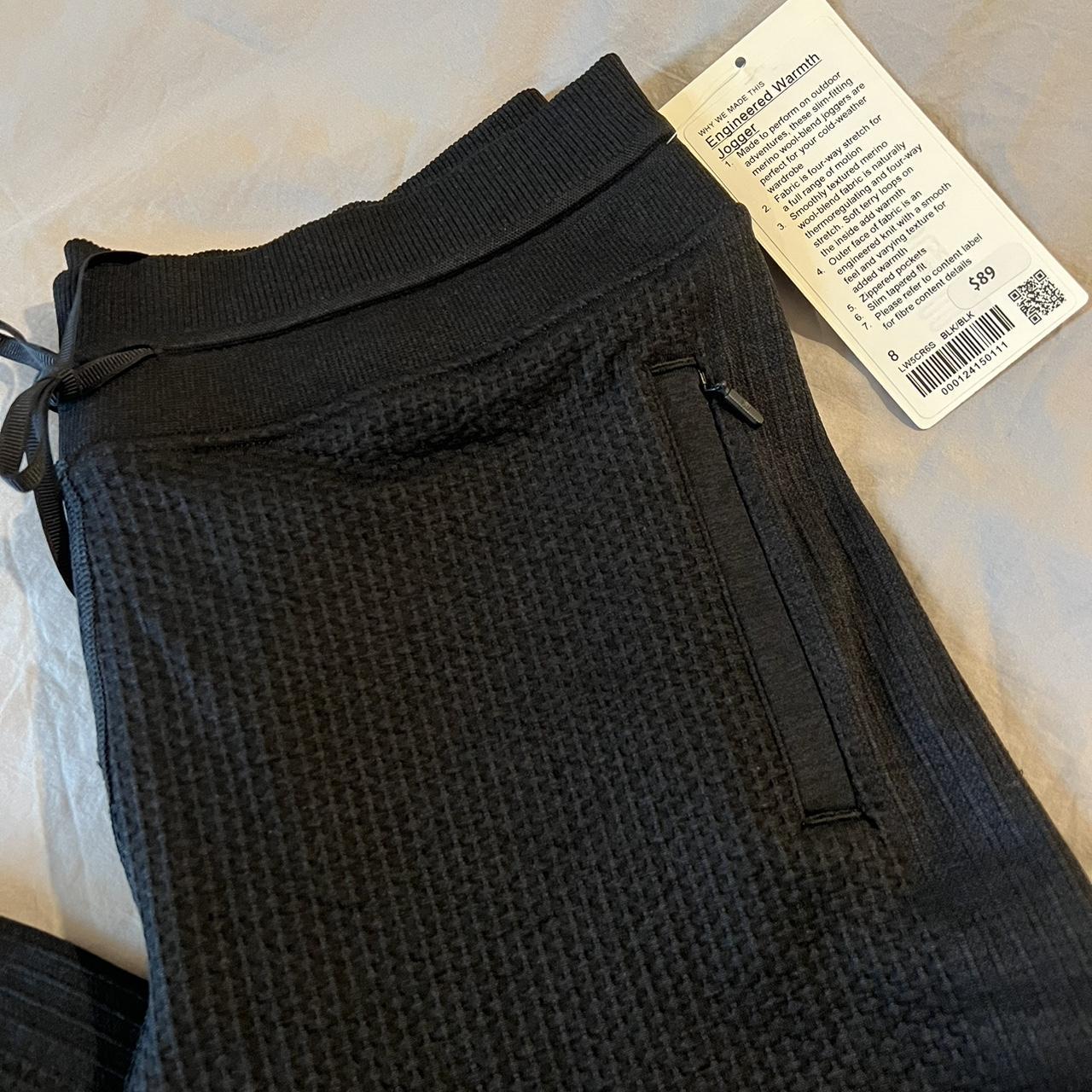 Lululemon Engineered Warmth joggers in black. Made - Depop