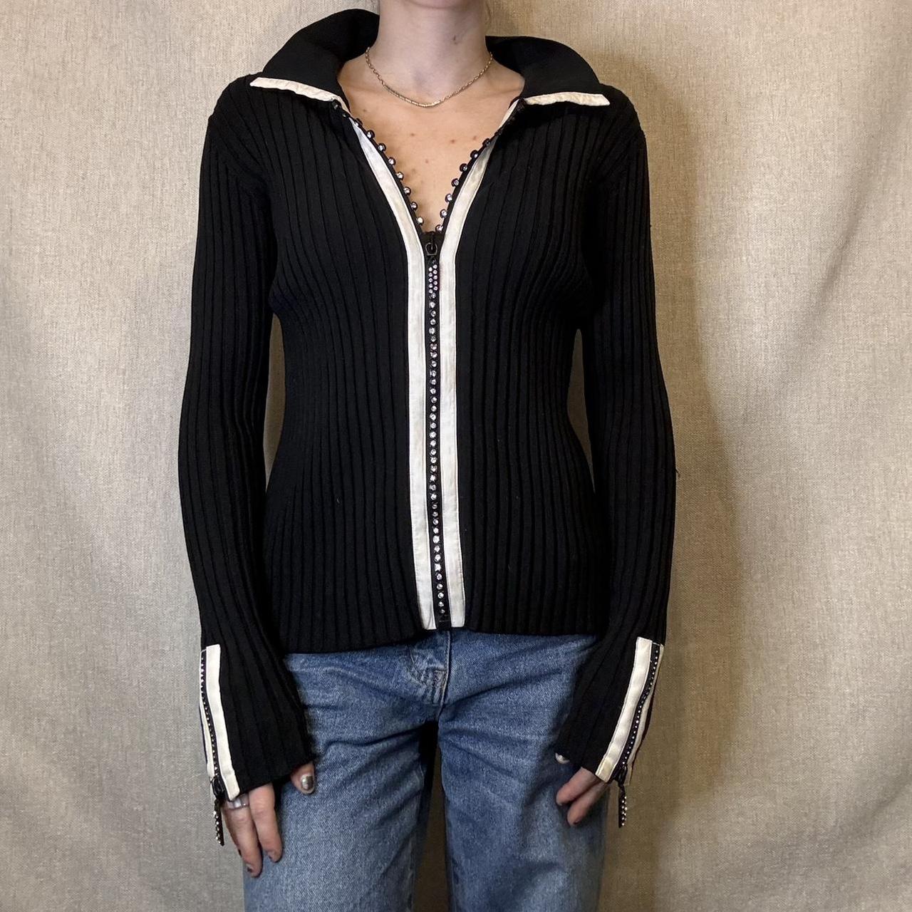 Belldini sweater with rhinestone zipper online