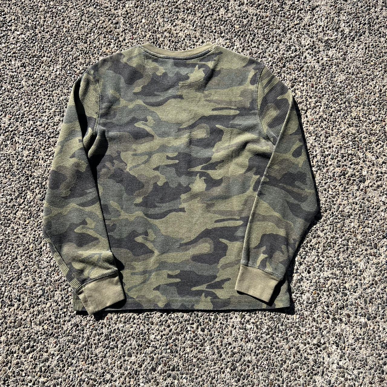 Vintage Camo Thermal Long Sleeve Size L Perfect... Depop