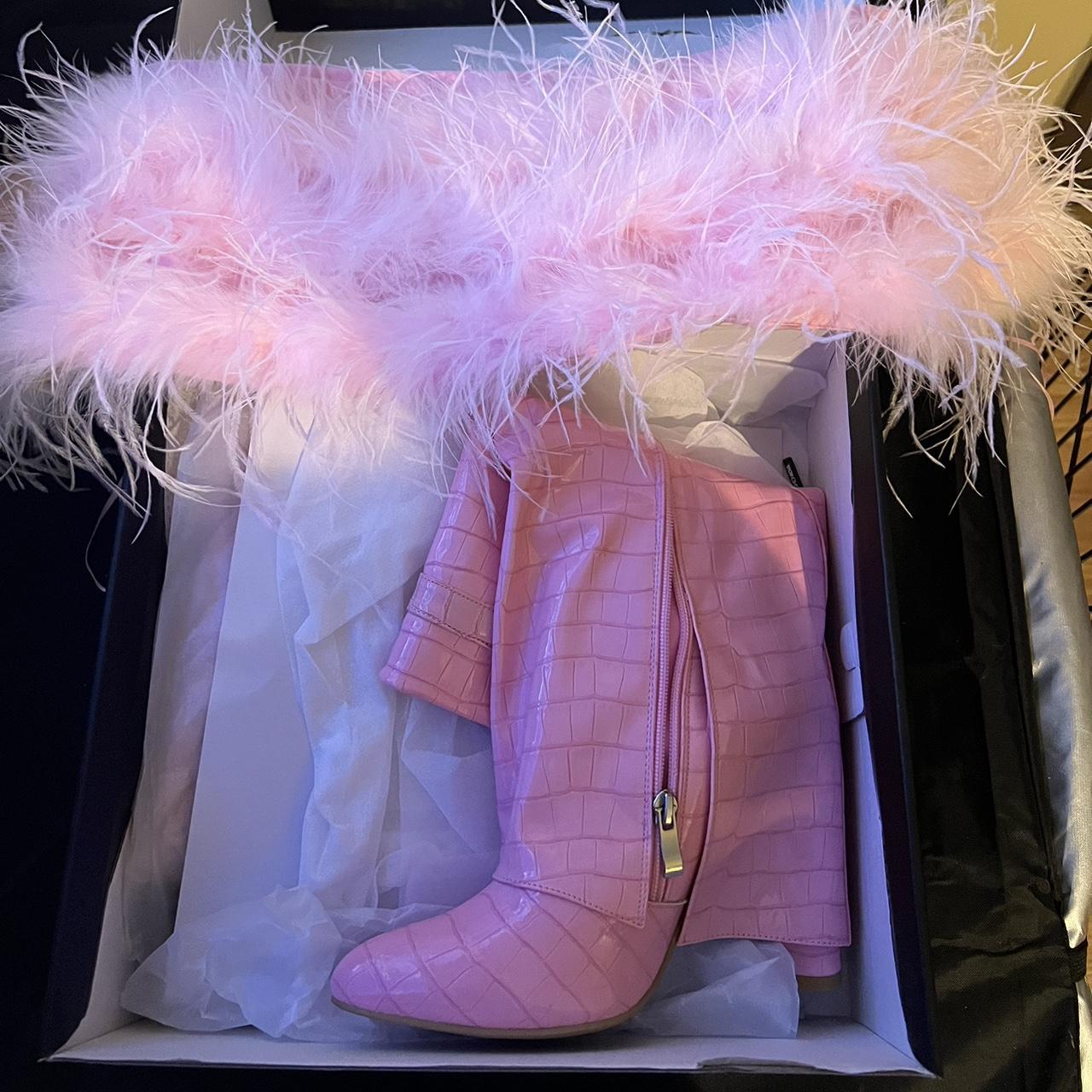 Fashion nova 2025 pink boots