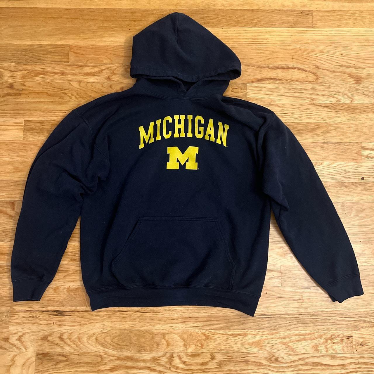 Michigan College boxy fit hoodie. - Depop