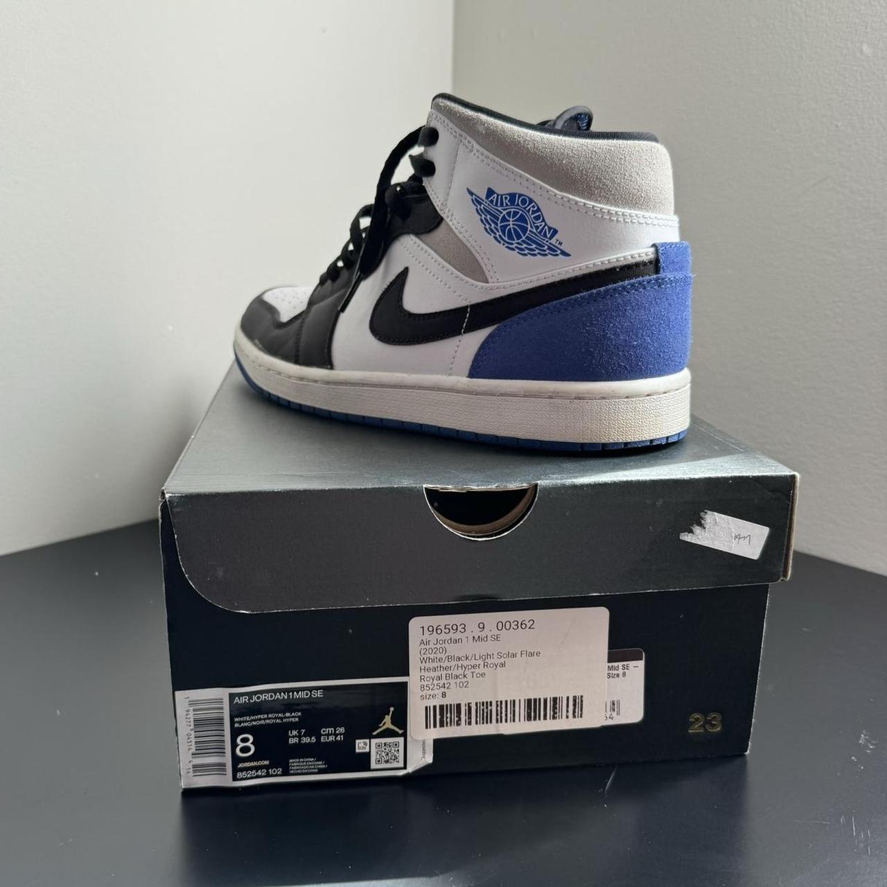 aj1 mid royal black toe