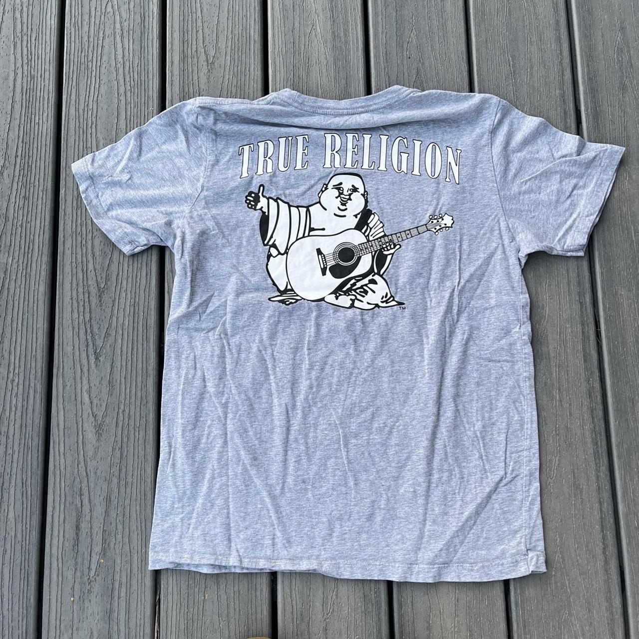 Classic Grey True Religion Shirt condition... - Depop