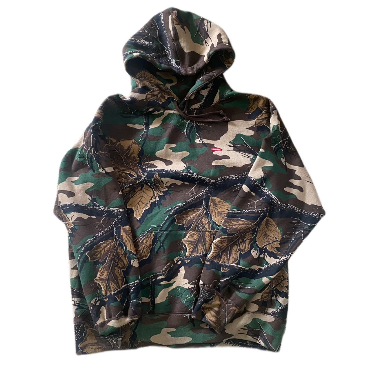 Camo supreme hoodie size small and taking offers - Depop